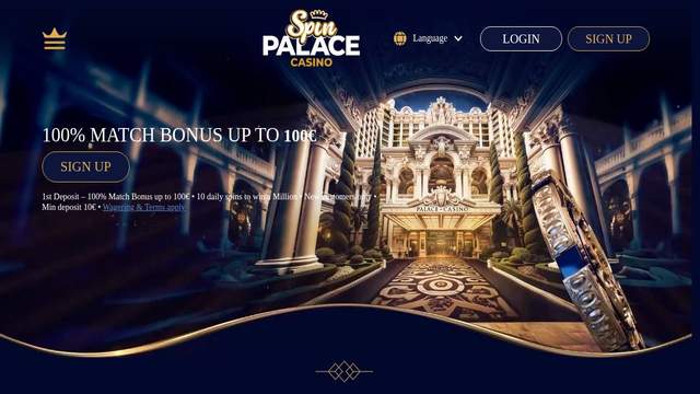 Spin Palace casino screenshot